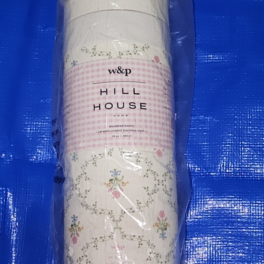 Hill House Home Porter Insulated Bottle By W&ap- Pastel Trellis - Pastel Trellis